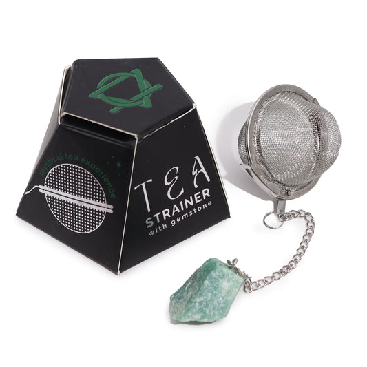 Green Aventurine Crystal Tea Strainer: EMOTIONAL BALANCE & COURAGE