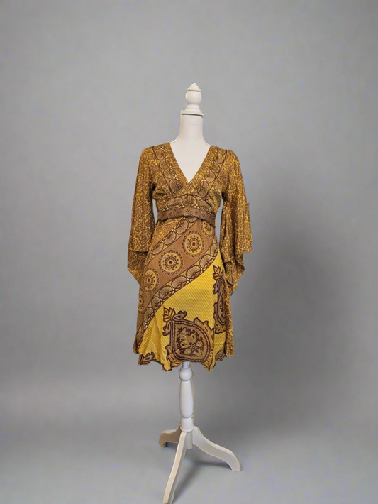 DANA Short Dress / Tunic - Upcycled Silk 3 S/M