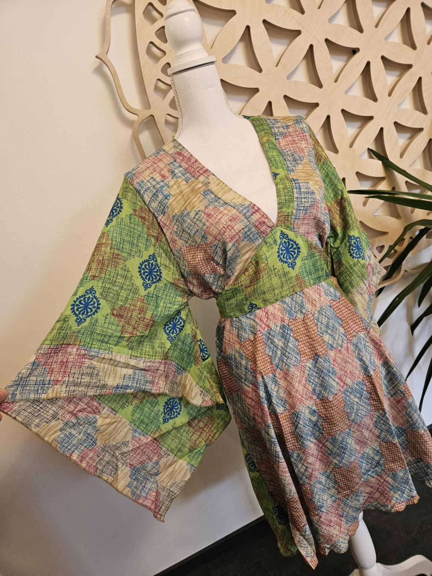 DANA Short Dress / Tunic - Upcycled Silk 4 L/XL