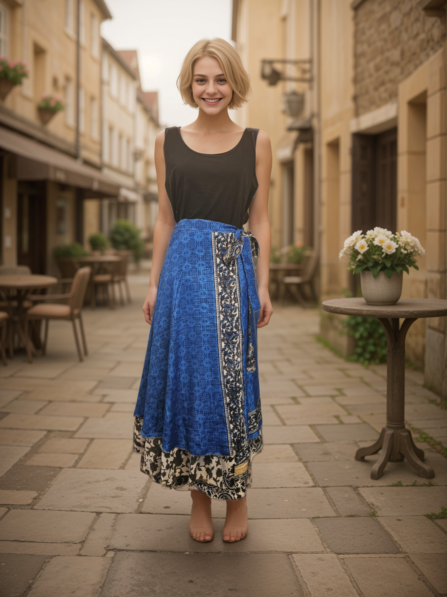 Shakti Reversible krilo – reciklirana svila Sari TEMNO ZELENA