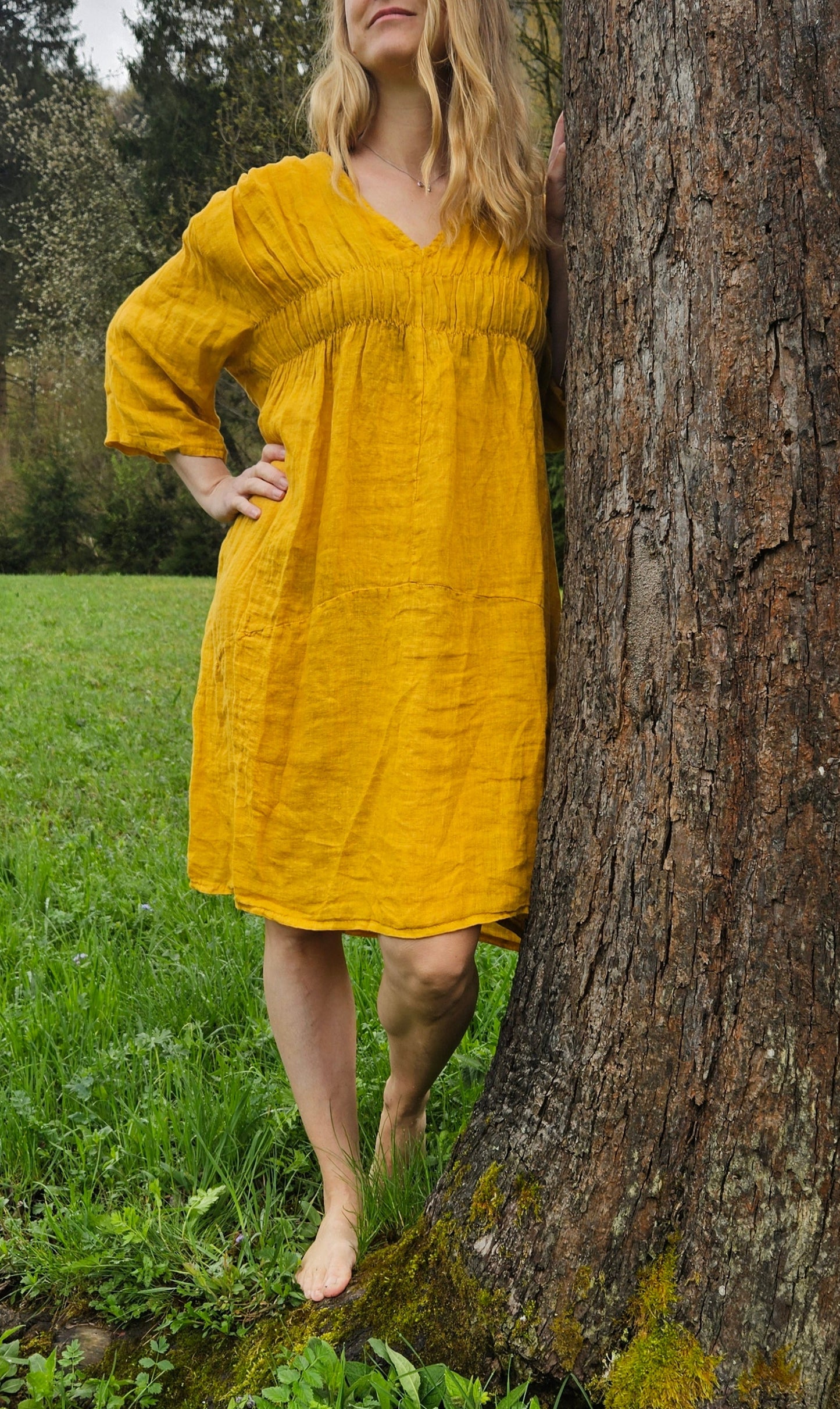 Lanena obleka Dana Goddess