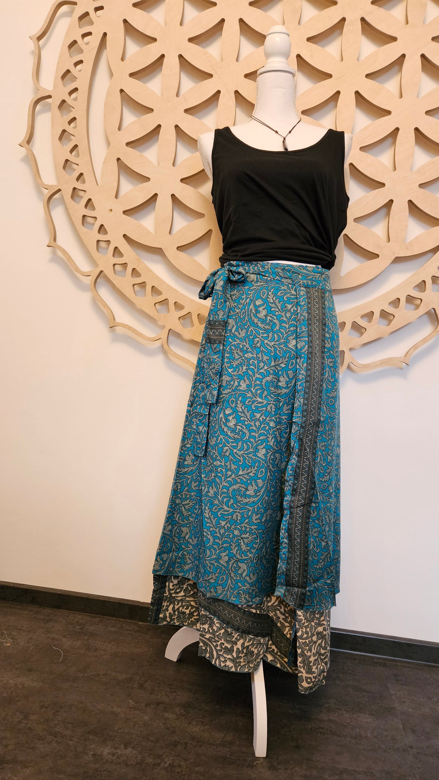Shakti Reversible krilo – reciklirana svila Sari SIVA