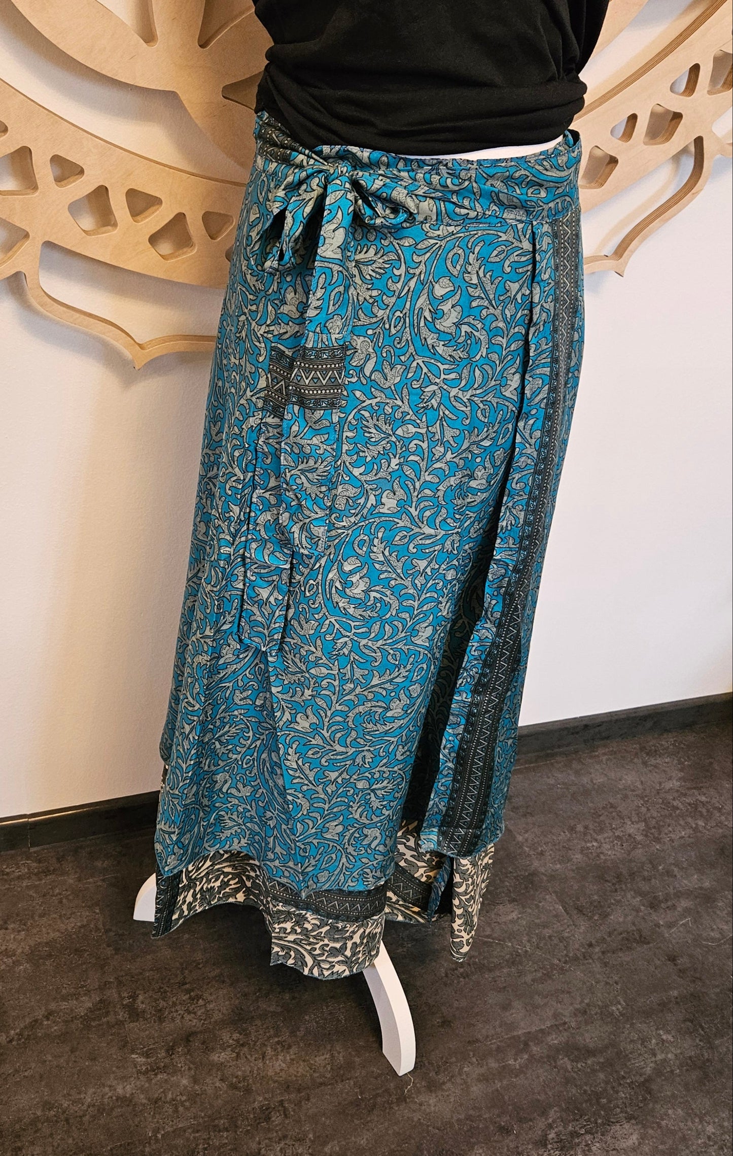 Shakti Reversible krilo – reciklirana svila Sari SIVA