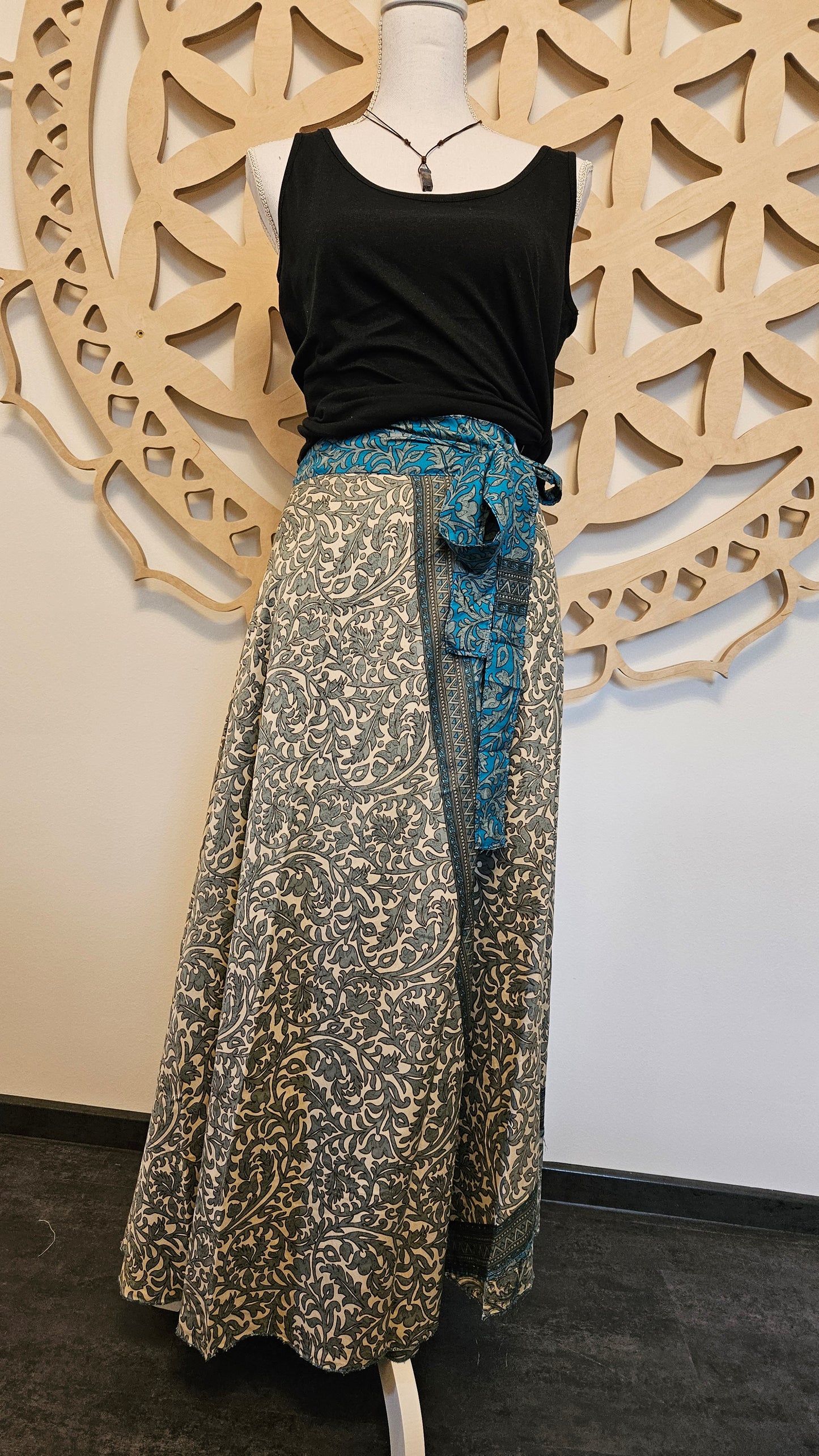 Shakti Reversible krilo – reciklirana svila Sari SIVA