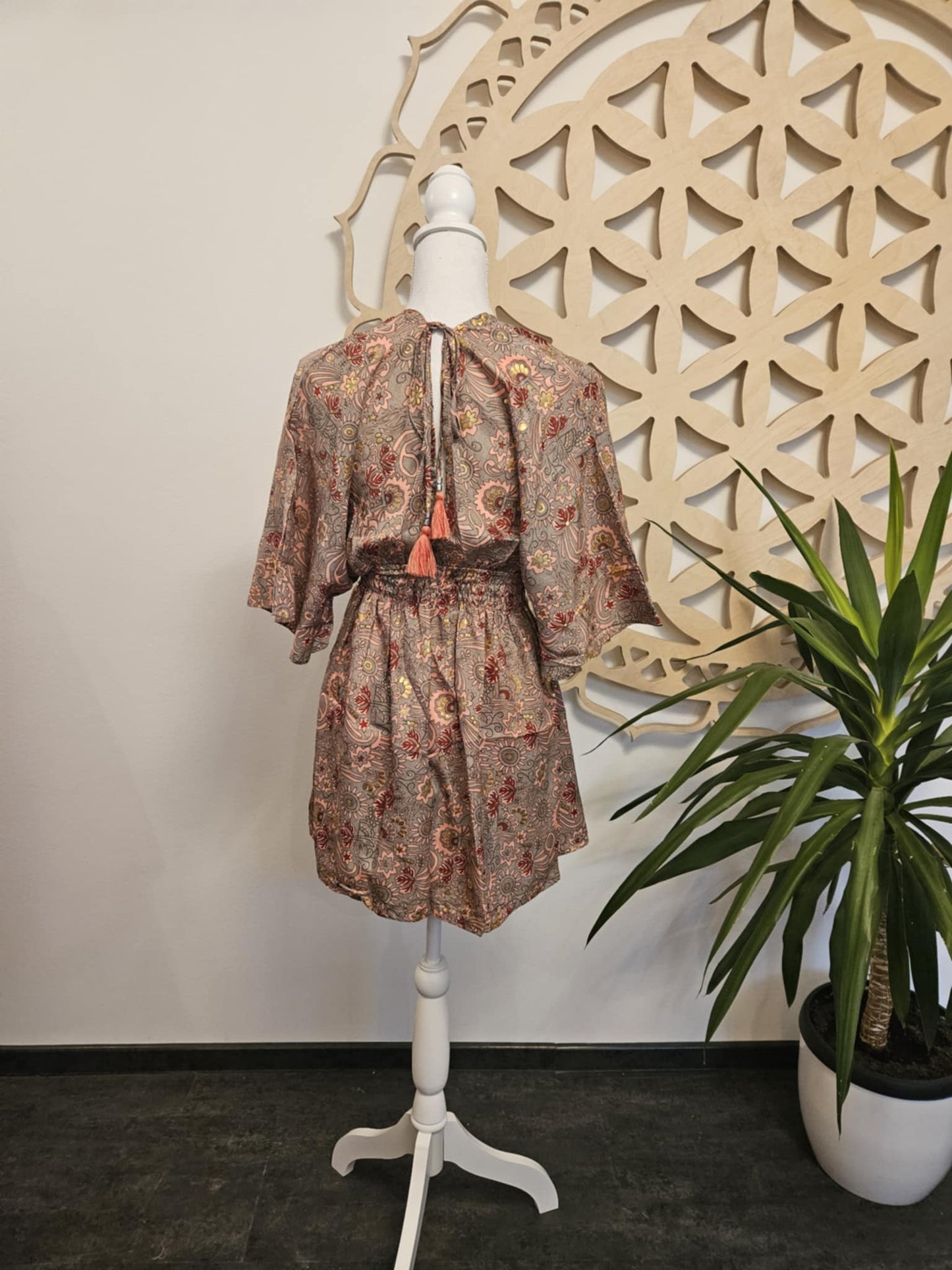 Silk Tunic Diana Goddess PINK - GREY