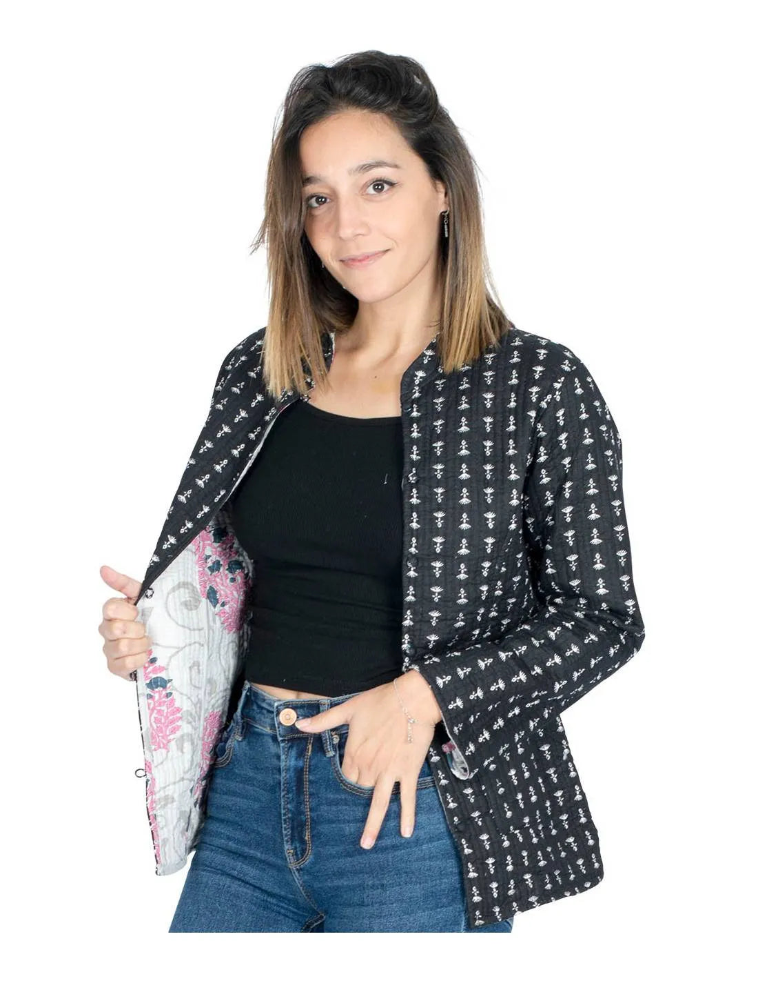 Obostranska jakna Lakshmi ČRNO/BELA