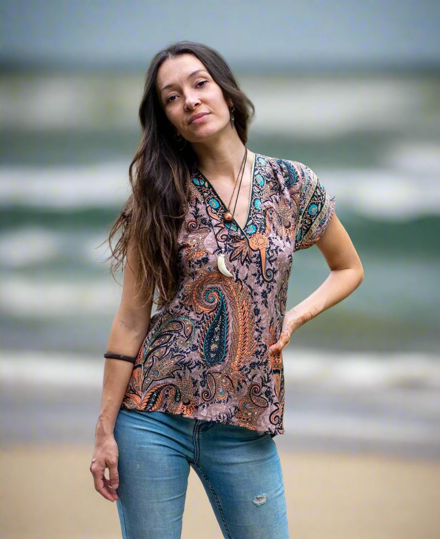 Isis Goddess Silk Top