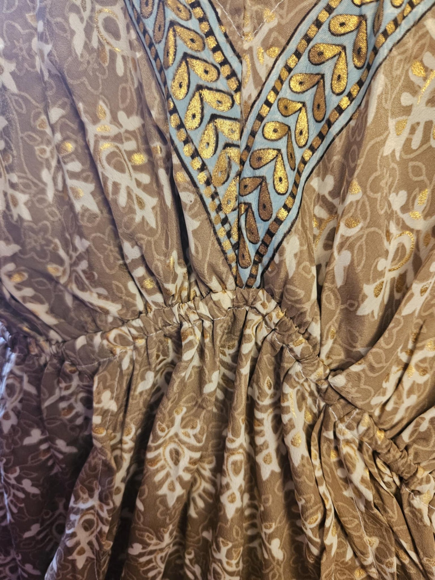 Silk Short Dress - Thalia Goddess BROWN