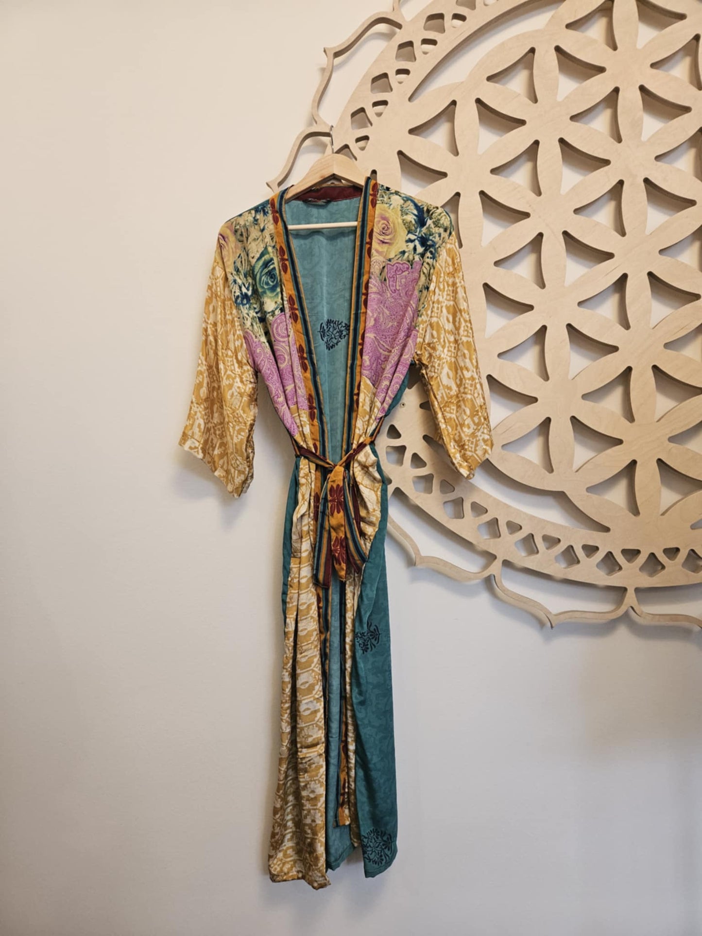 Svileni kimono boginje Venere - recikliran sari - 3