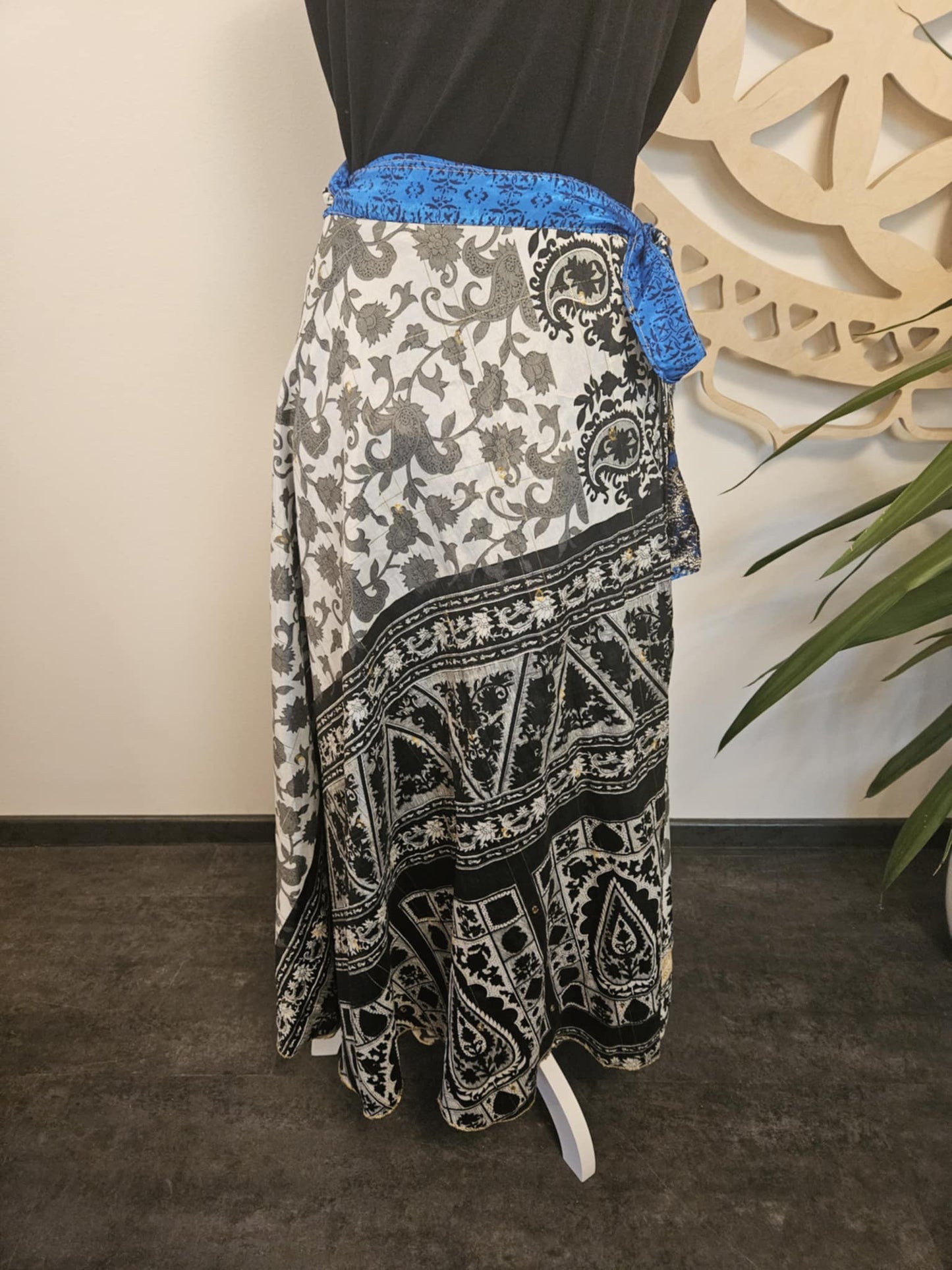 Shakti Reversible krilo – reciklirana svila Sari TEMNO ZELENA