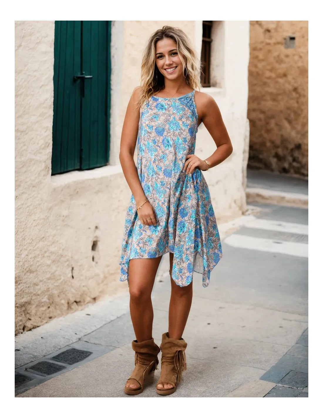 Silk Short Dress Parvati Goddess